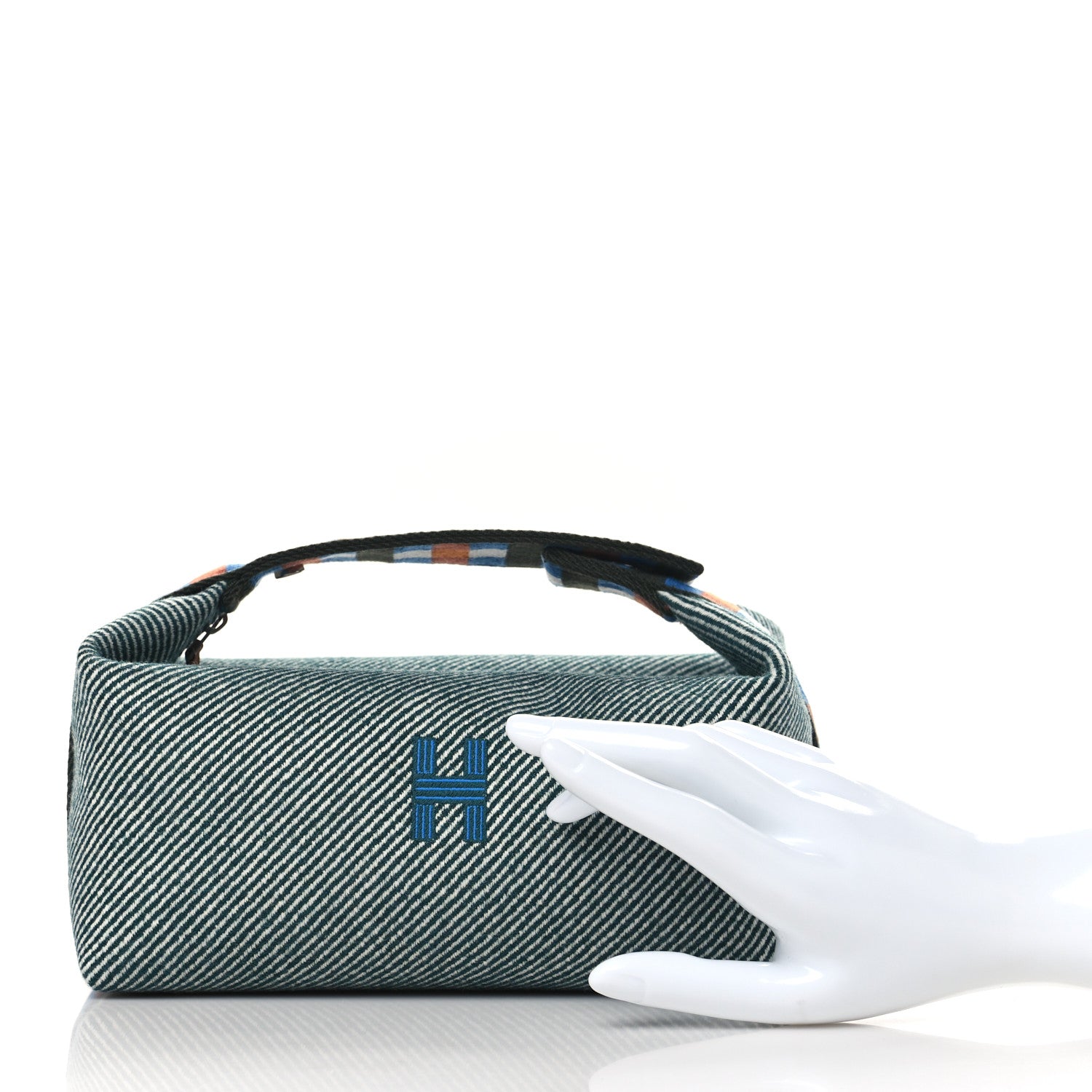 Hermes Wool Small Bride-A-Brac H Natte Pouch Vert Foret 2 of 9