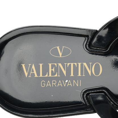 Valentino Garavani PVC Jelly Rockstud Bow Thong Sandals 39 Black 8 of 9
