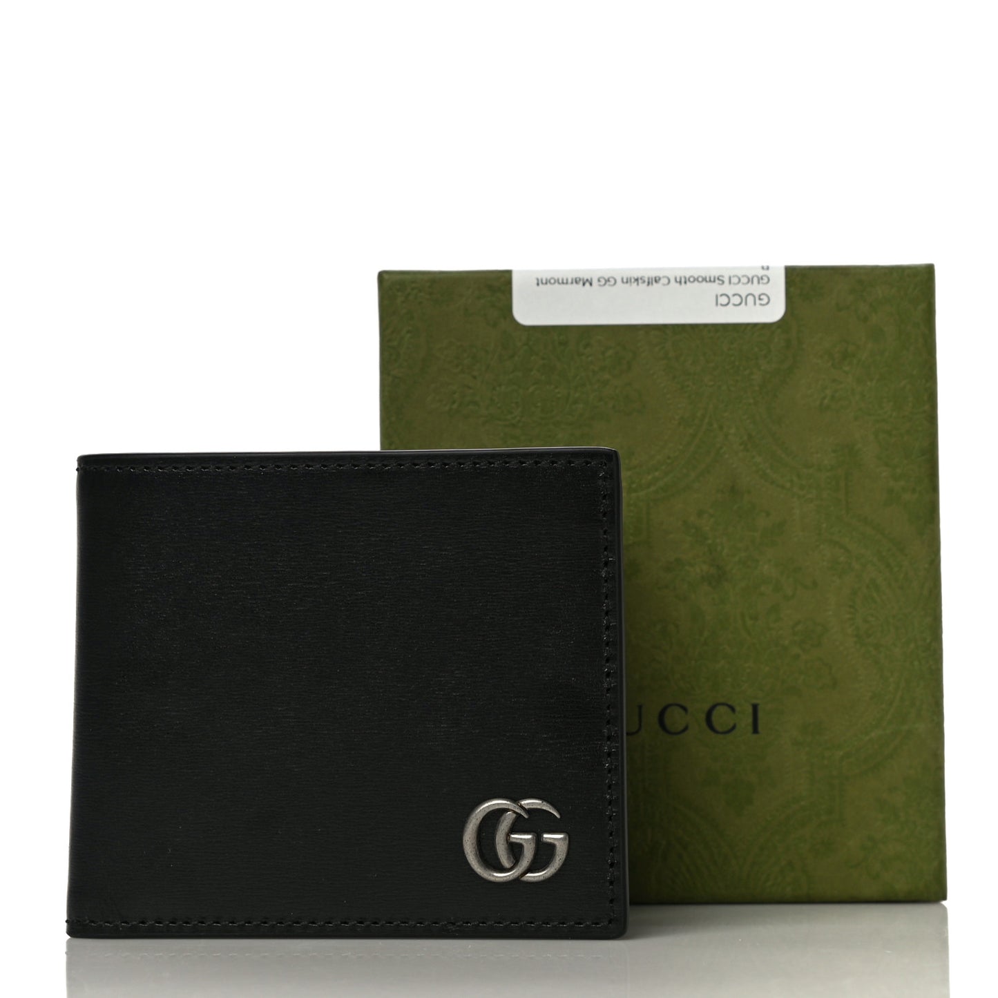 Smooth Calfskin GG Marmont Bi-Fold Wallet Black