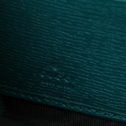 Gucci Calfskin Blooms Print Zip Around Wallet Bright Emerald Multicolor 6 of 6