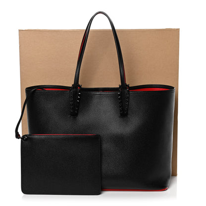 Christian Louboutin Calfskin Spikes East West Cabata Tote Black 10 of 10