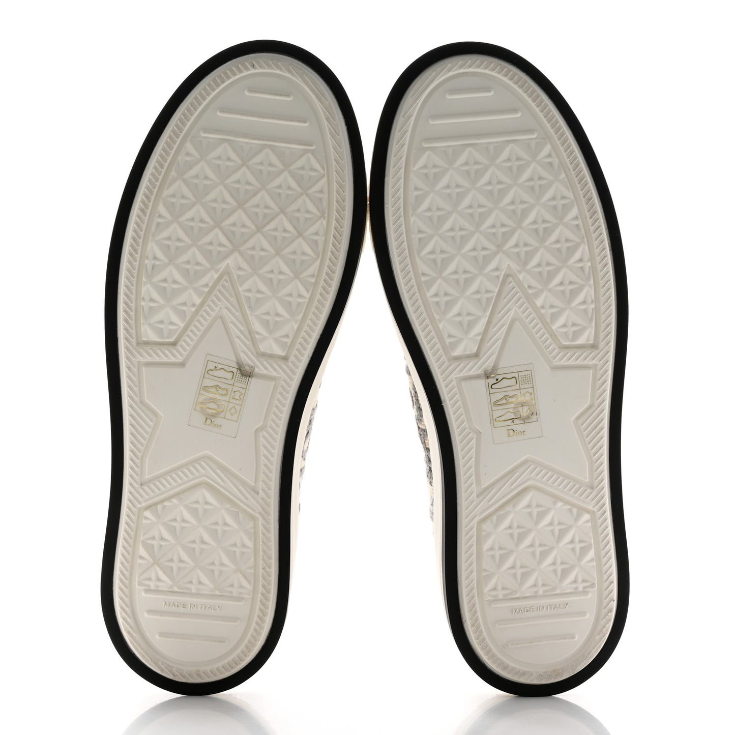 Canvas Oblique Canvas Oblique Walk'N'Dior Platform Sneakers 37 Grey Stone