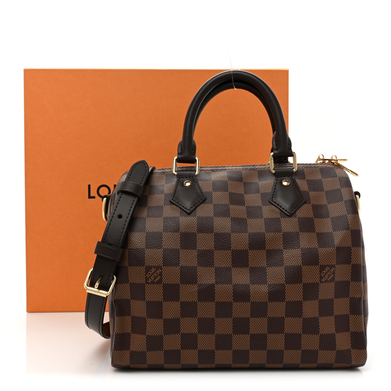Louis Vuitton Damier Ebene Speedy Bandouliere 25 10 of 10