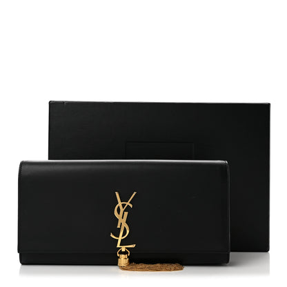Saint Laurent Calfskin Classic Monogram Tassel Clutch Black 14 of 14
