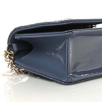 Christian Dior Patent Cannage Nano Lady Dior Pouch Cloud Blue 6 of 10
