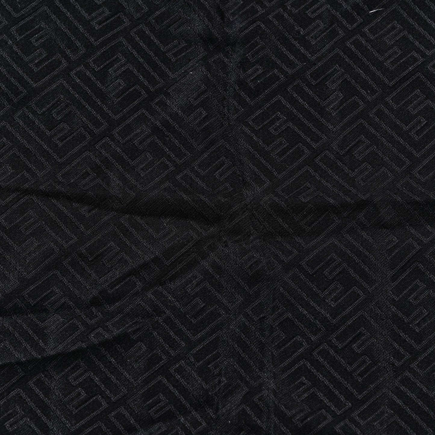 Silk Wool FF Shawl Black