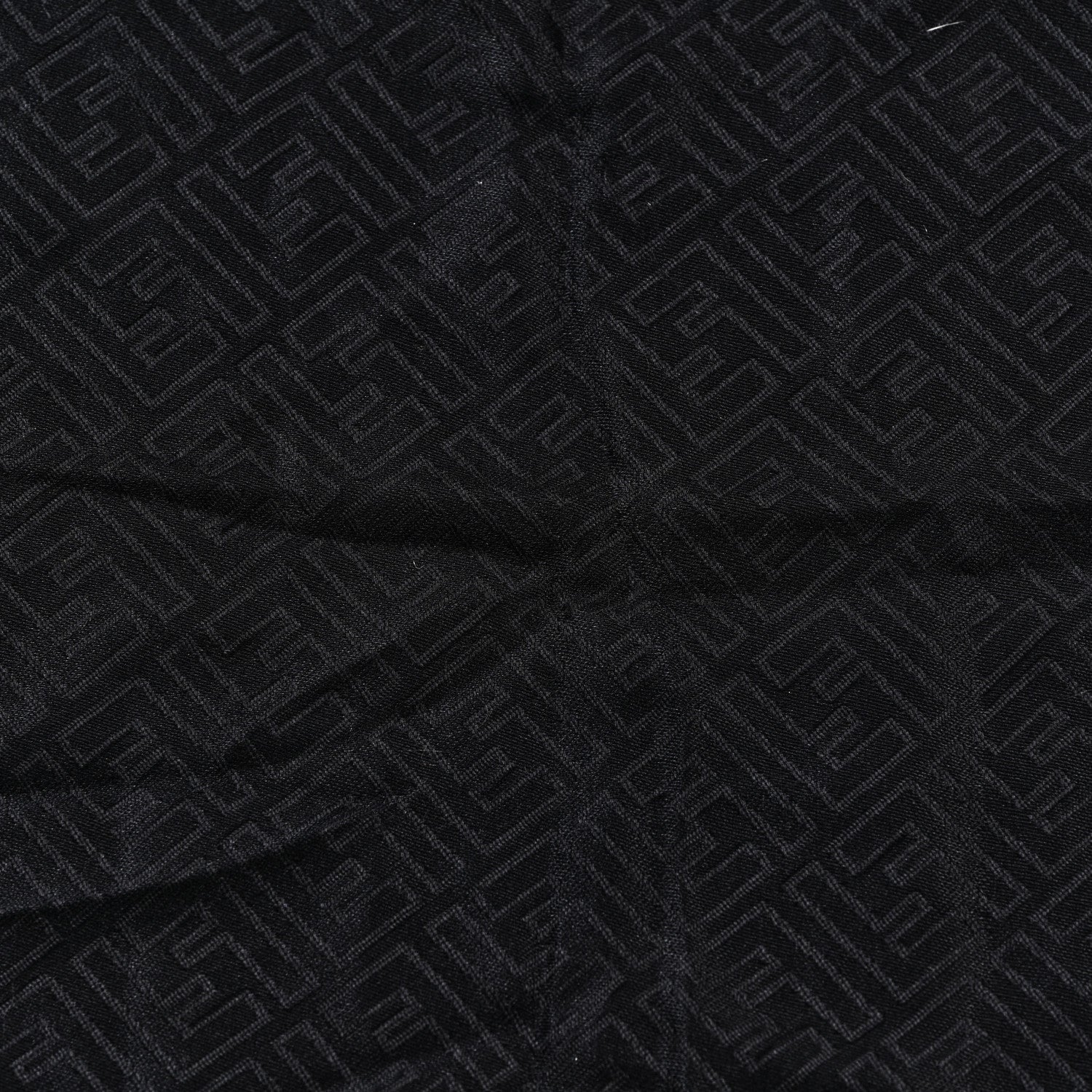 Fendi Silk Wool FF Shawl Black 2 of 3