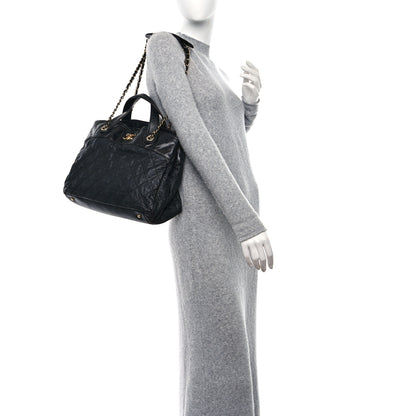Chanel Iridescent Calfskin Quilted Large In The Mix Tote Black 3 of 11