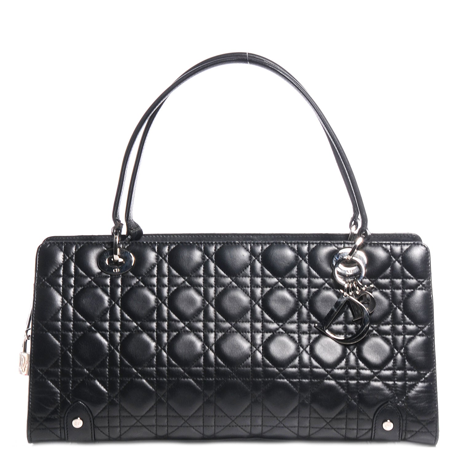 Christian Dior Lambskin Cannage Soft Lady Dior East West Black 1 of 7