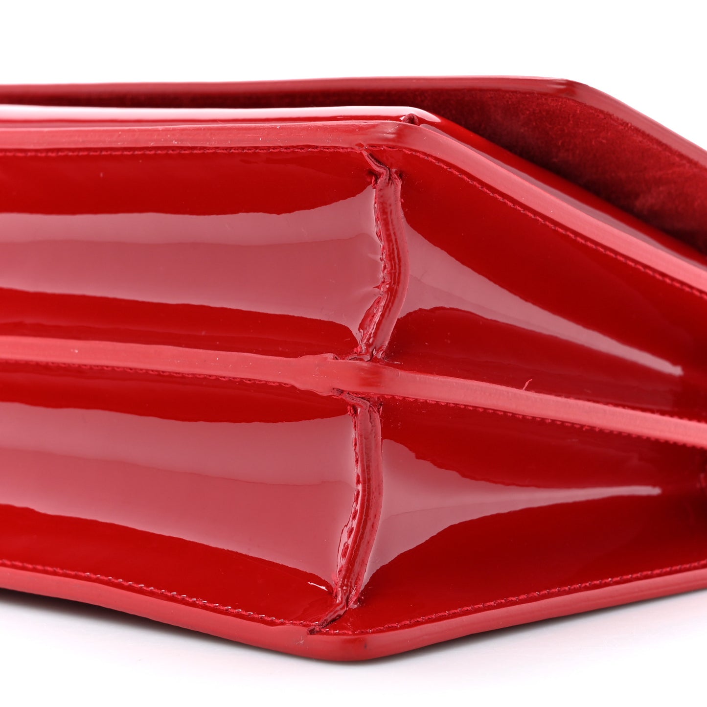 Patent Small Monogram Sunset Red