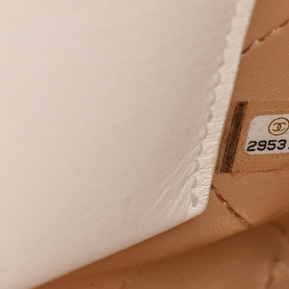 Chanel Calfskin Large Serial Shopper Tote White 7 of 10