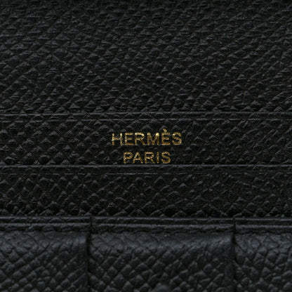 Hermes Epsom Bearn Gusset Wallet Black 9 of 14