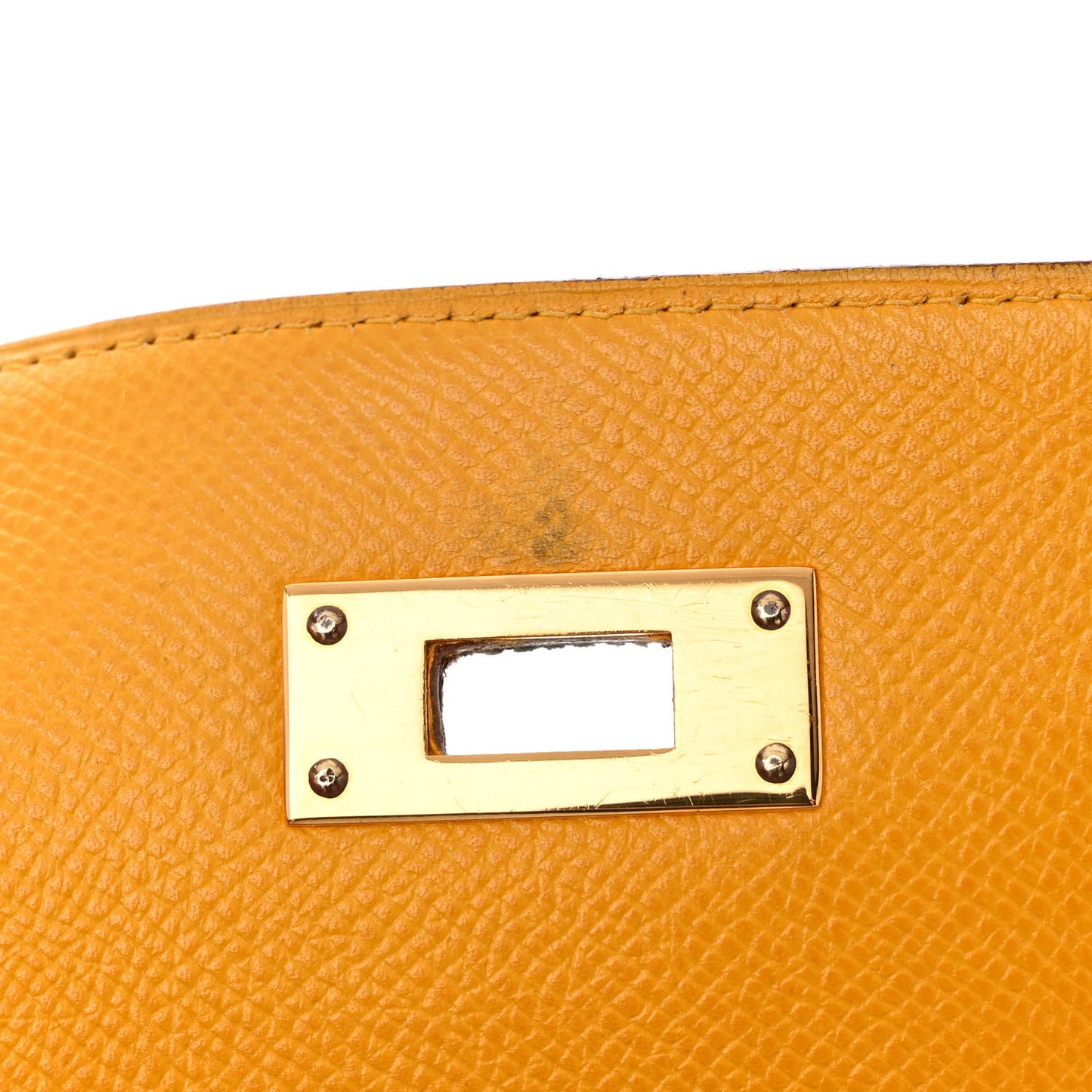 Toile H Epsom Kelly Sellier 28 Ecru Jaune Sable