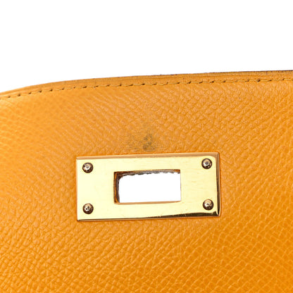 Hermes Toile H Epsom Kelly Sellier 28 Ecru Jaune Sable 11 of 12