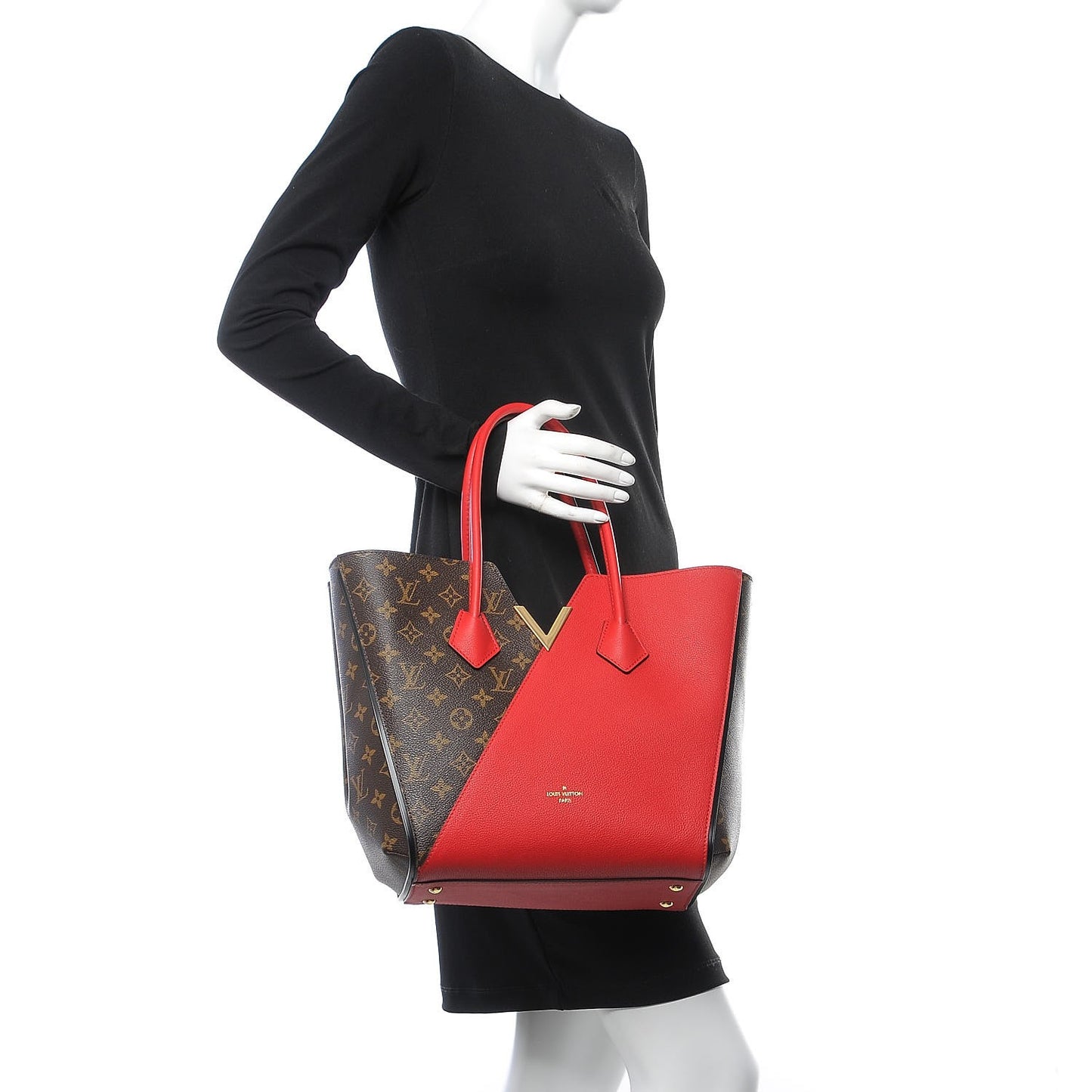 Calfskin Monogram Kimono Tote Cherry