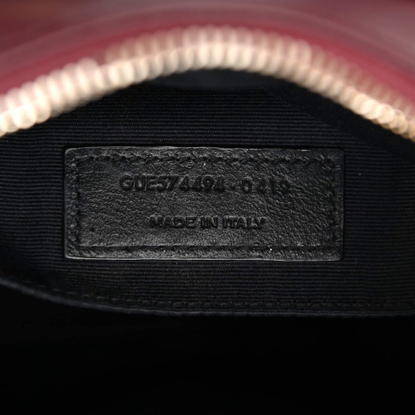 Calfskin Matelasse Monogram Lou Camera Bag Dark Legion Red