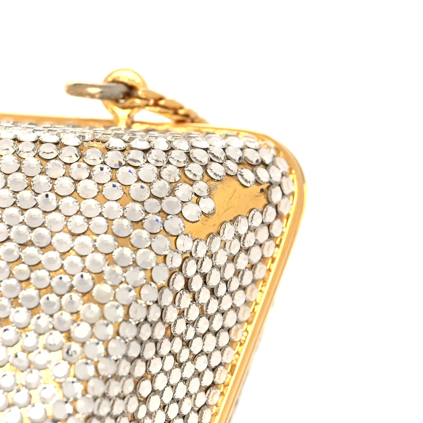 Swarovski Crystal Star Minaudiere Clutch Gold