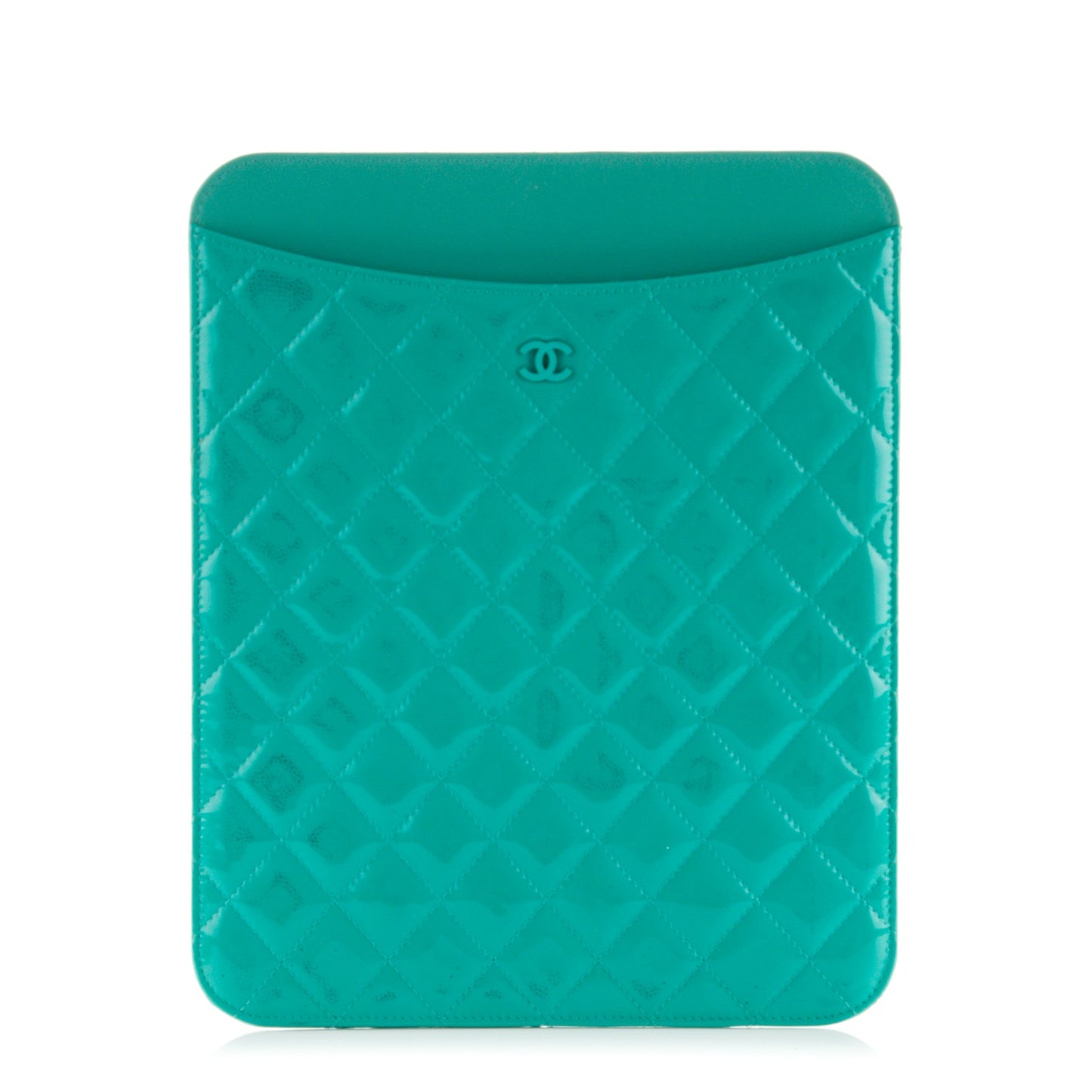 Patent Quilted iPad Case Green