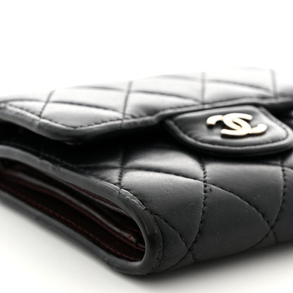 Chanel Lambskin Quilted Compact Flap Wallet Black 9 of 13