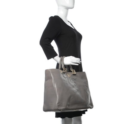 Fendi Vitello Acqua Large Twins Tote Grigio Scuro 2 of 9