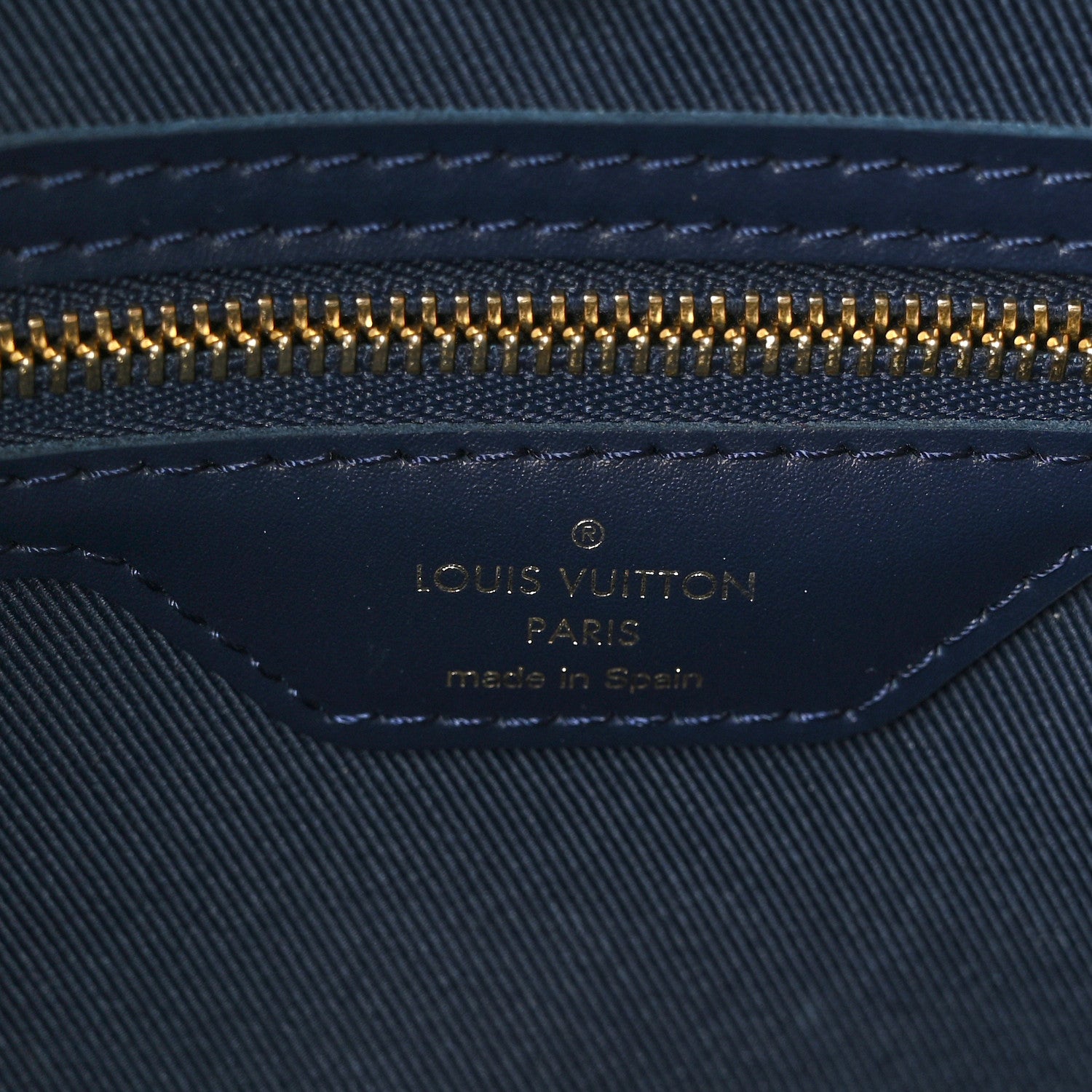 Louis Vuitton Monoglam Neverfull MM Blue 7 of 11