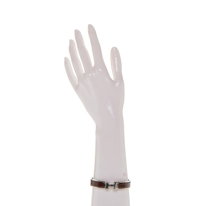 Hermes Enamel Narrow Clic Clac H Bracelet GM Cacao 2 of 4