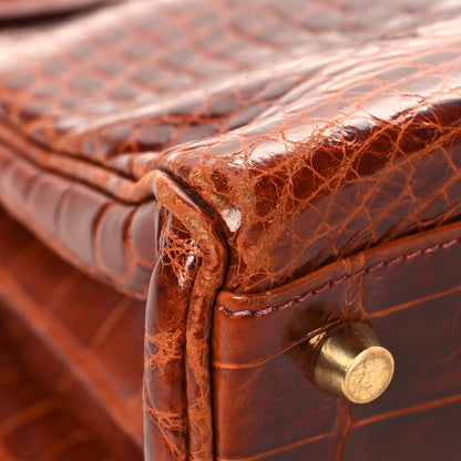 Hermes Shiny Alligator Kelly Retourne 32 Miel 8 of 12