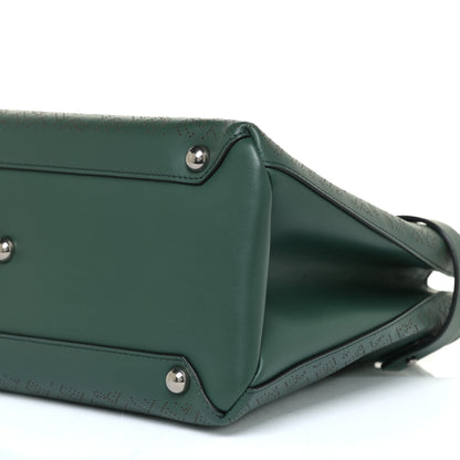 Burberry Derby Calfskin Perforated Small Banner Tote Green 5 of 8
