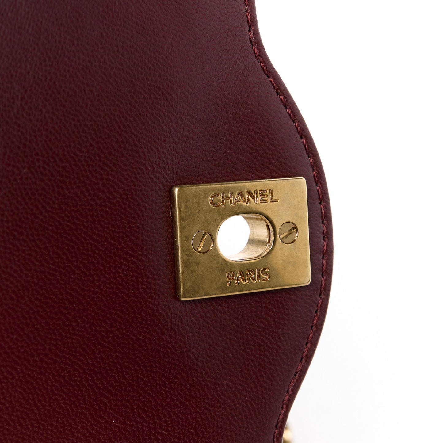 Lambskin Quilted Mini Two Tone Day Flap Burgundy