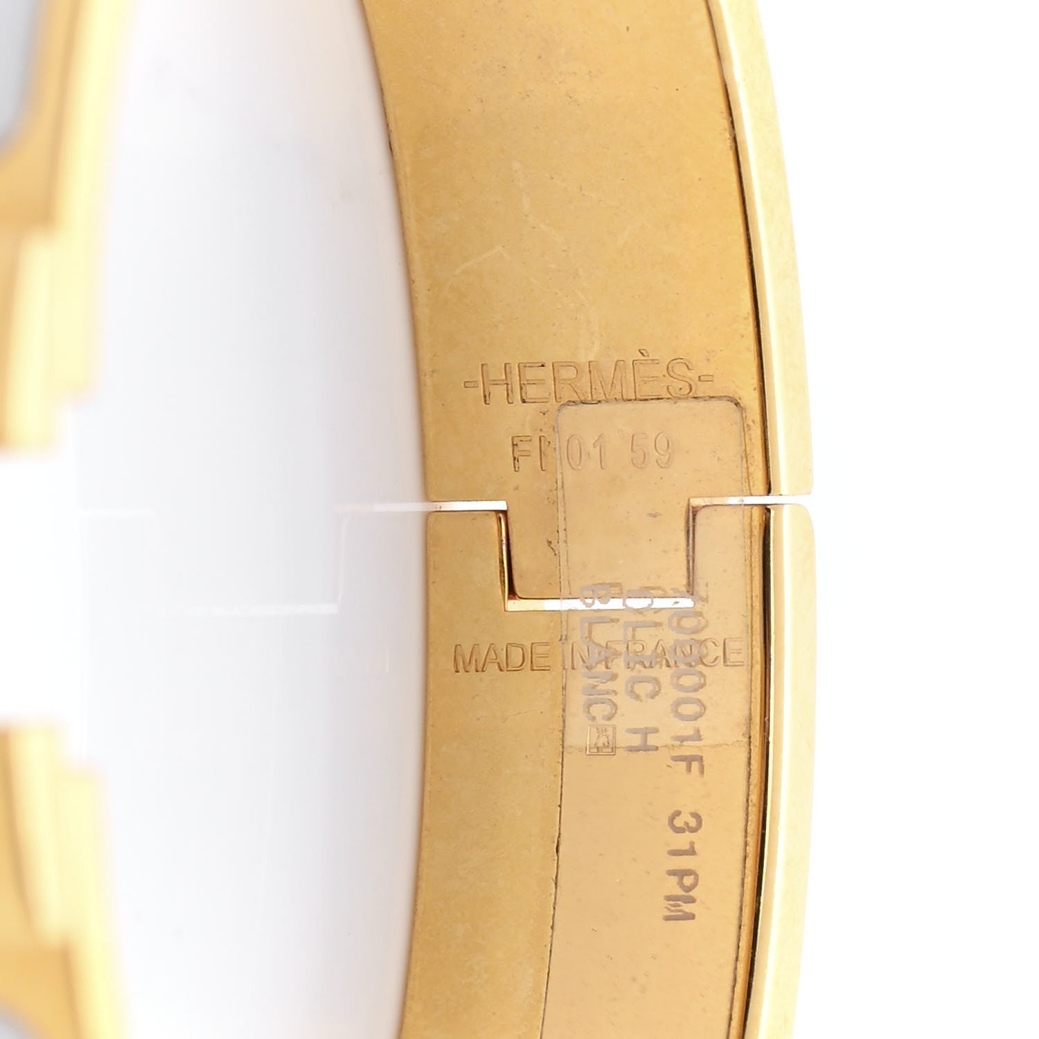 Hermes Enamel Narrow Clic Clac H Bracelet PM White 4 of 4