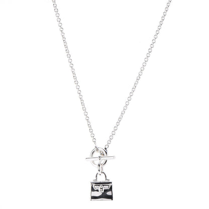 Hermes Sterling Silver Kelly Charm Pendant Necklace 1 of 6
