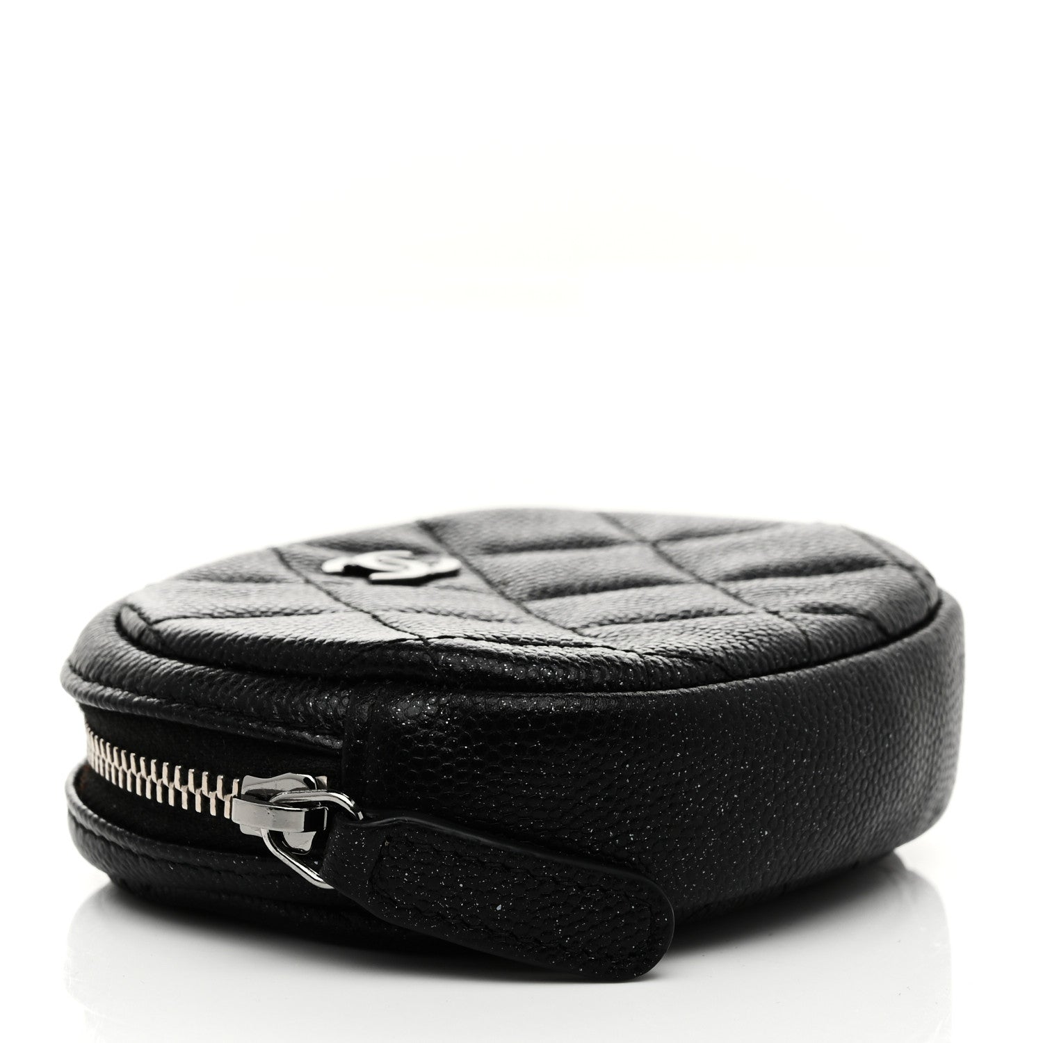 Chanel Iridescent Caviar Quilted Zip Around Classic Coin Purse Black 4 of 8