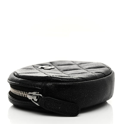 Chanel Iridescent Caviar Quilted Zip Around Classic Coin Purse Black 4 of 8