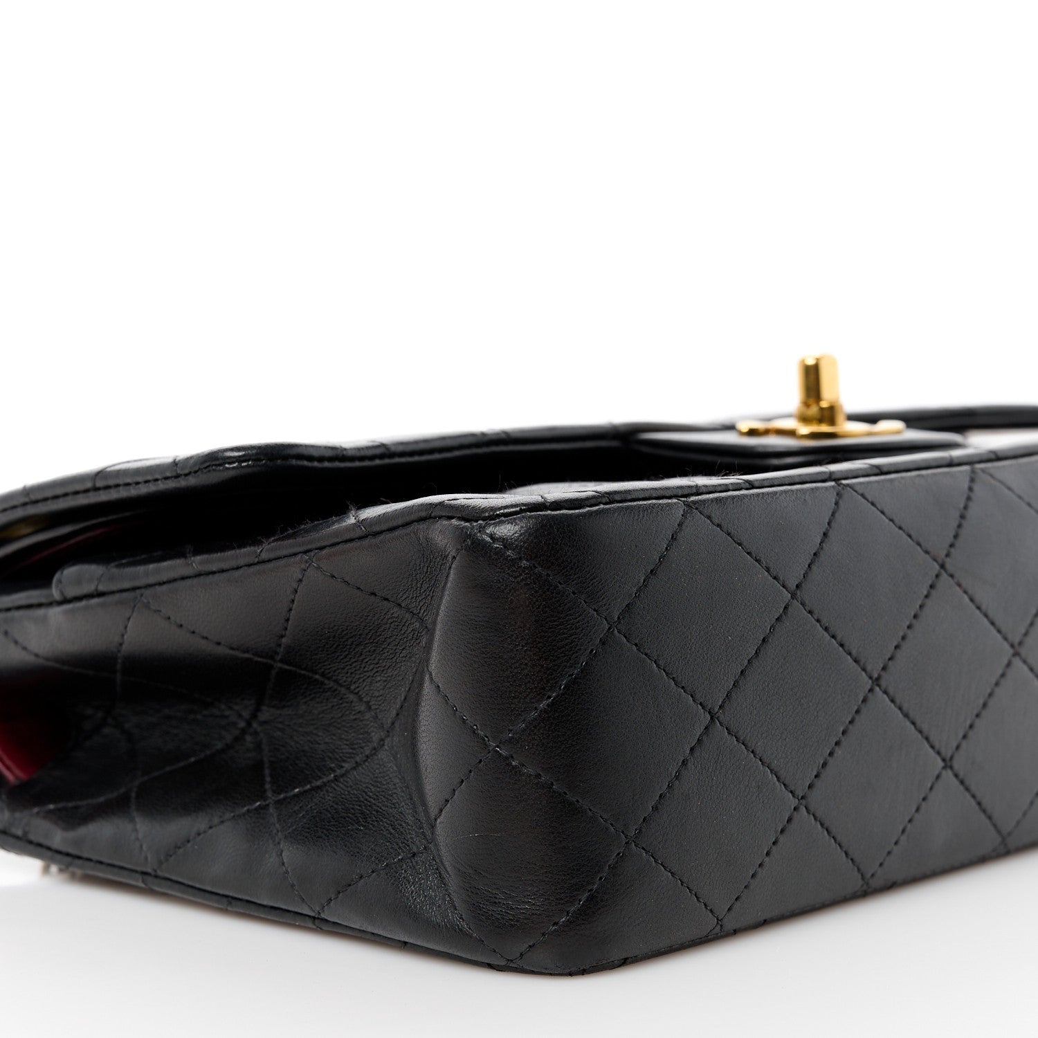 Chanel Lambskin Quilted Medium Double Flap Black 11 of 12