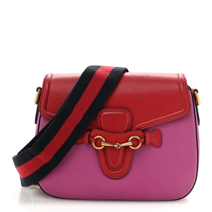 Gucci Calfskin Medium Lady Web Shoulder Bag New Rosette Hibiscus Red 1 of 14