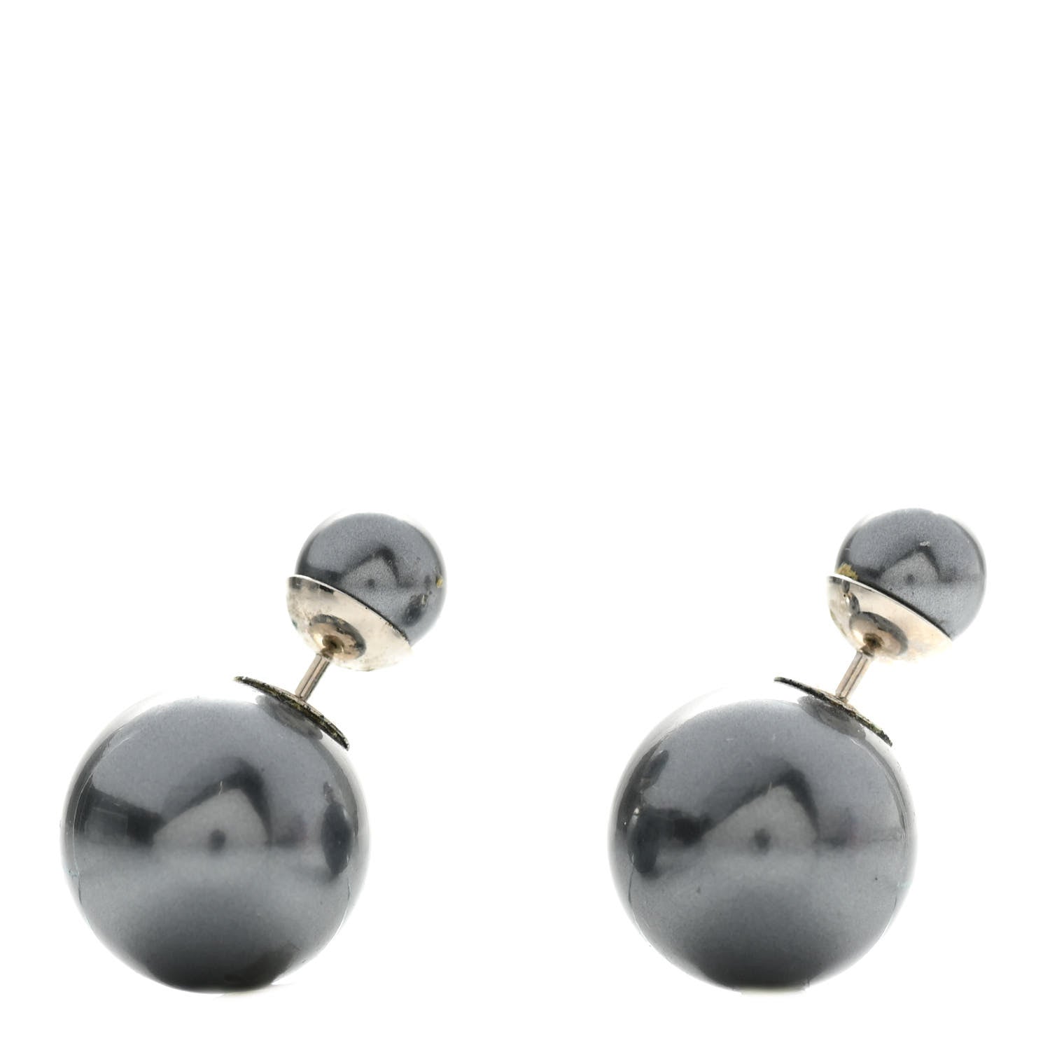 Christian Dior Pearl Mise En Dior Tribal Earrings Grey 1 of 4