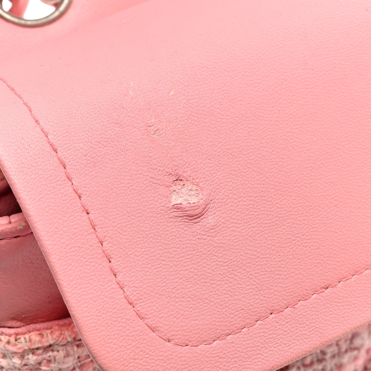 Chanel Tweed Medium Double Flap Pink 12 of 12