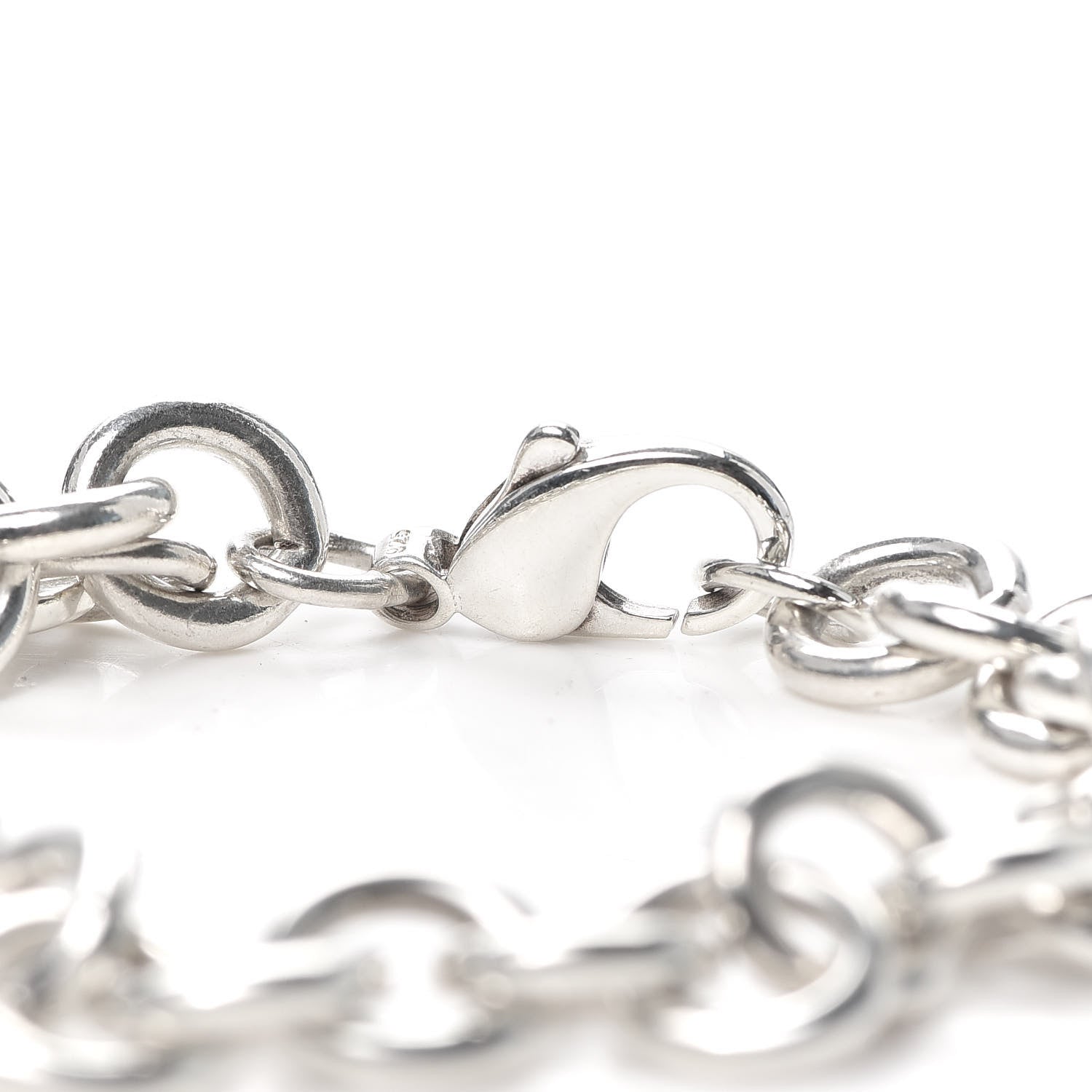 Tiffany Sterling Silver Heart Tag Charm Bracelet 4 of 5