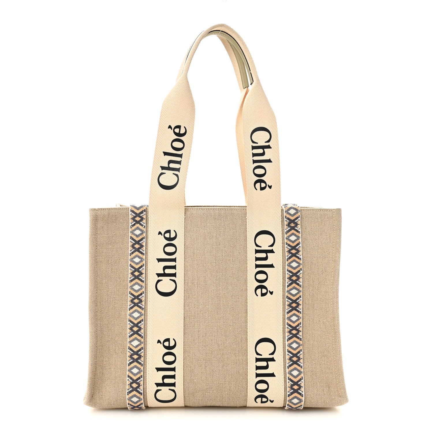 Chloe Cotton Medium Woody Ribbon Tote Slate Green 1 of 13