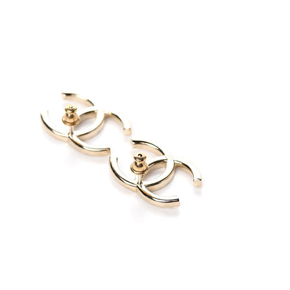 Chanel Baguette Crystal High Society CC Earrings Gold 3 of 5