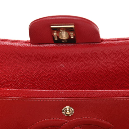 Chanel Caviar Quilted Medium Double Flap Red 15 of 16