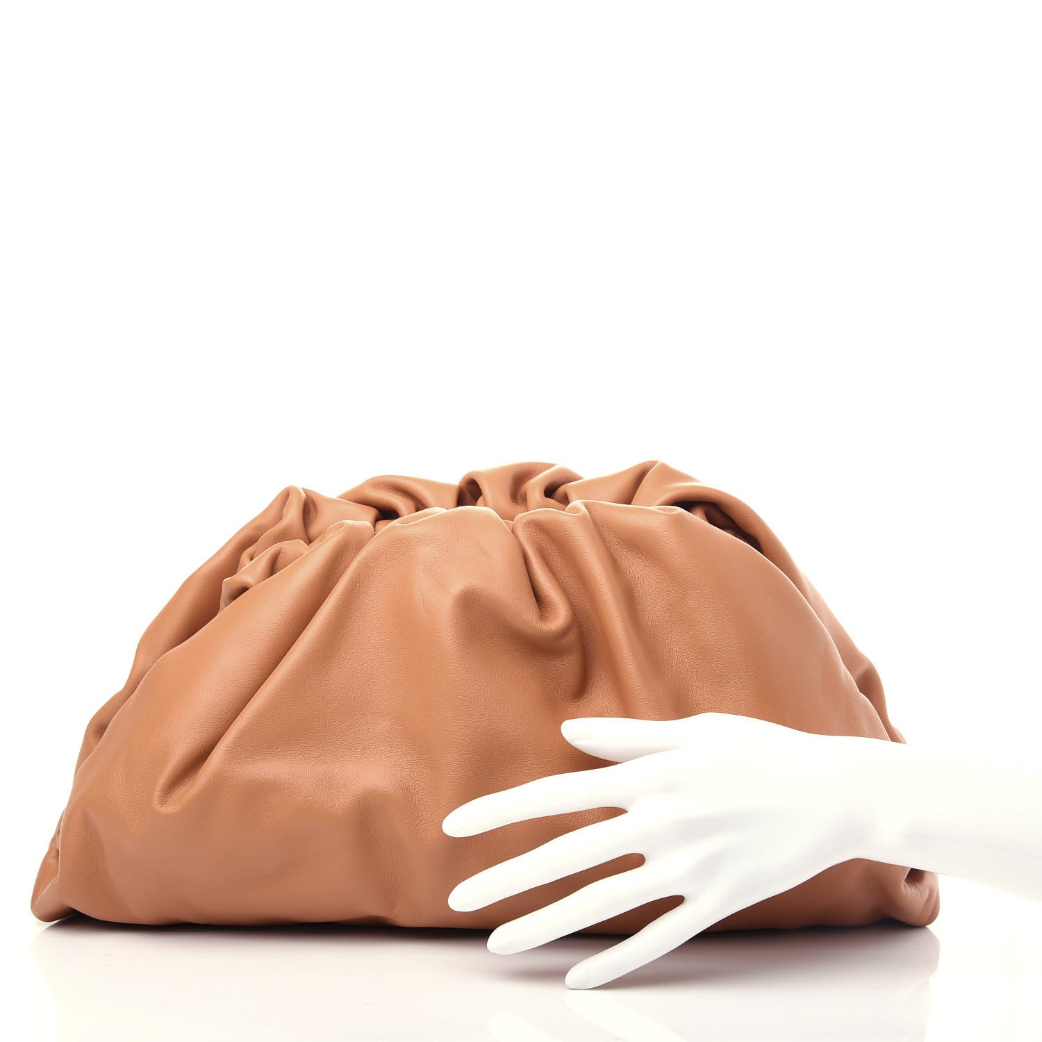 Bottega Veneta Smooth Butter Calf The Pouch Oversized Clutch Clay 2 of 10