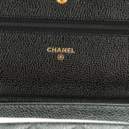 Chanel Caviar Quilted Wallet On Chain WOC Black 6 of 8