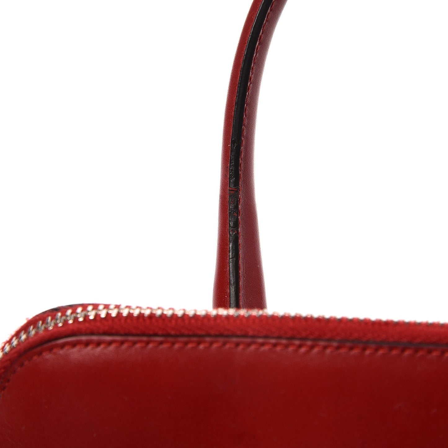 Box Calfskin Mini Frame Bowler Rosso