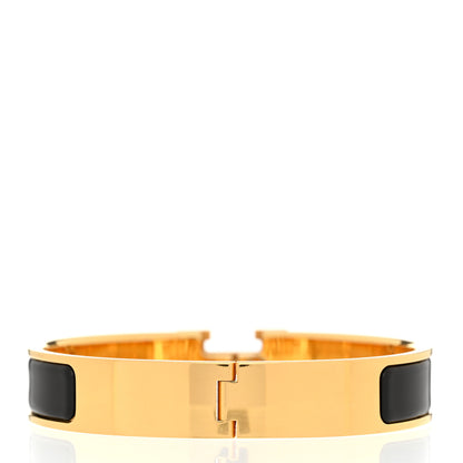Hermes Enamel Narrow Clic Clac H Bracelet GM Black 3 of 5