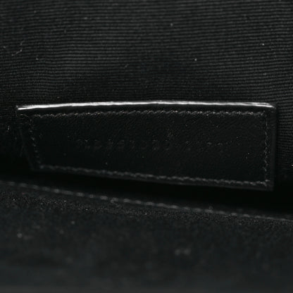 Saint Laurent Grain De Poudre Textured Mixed Matelasse Triquilt Monogram Clutch Storm 7 of 11