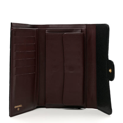 Chanel Caviar Quilted Long Flap Wallet Black 5 of 9