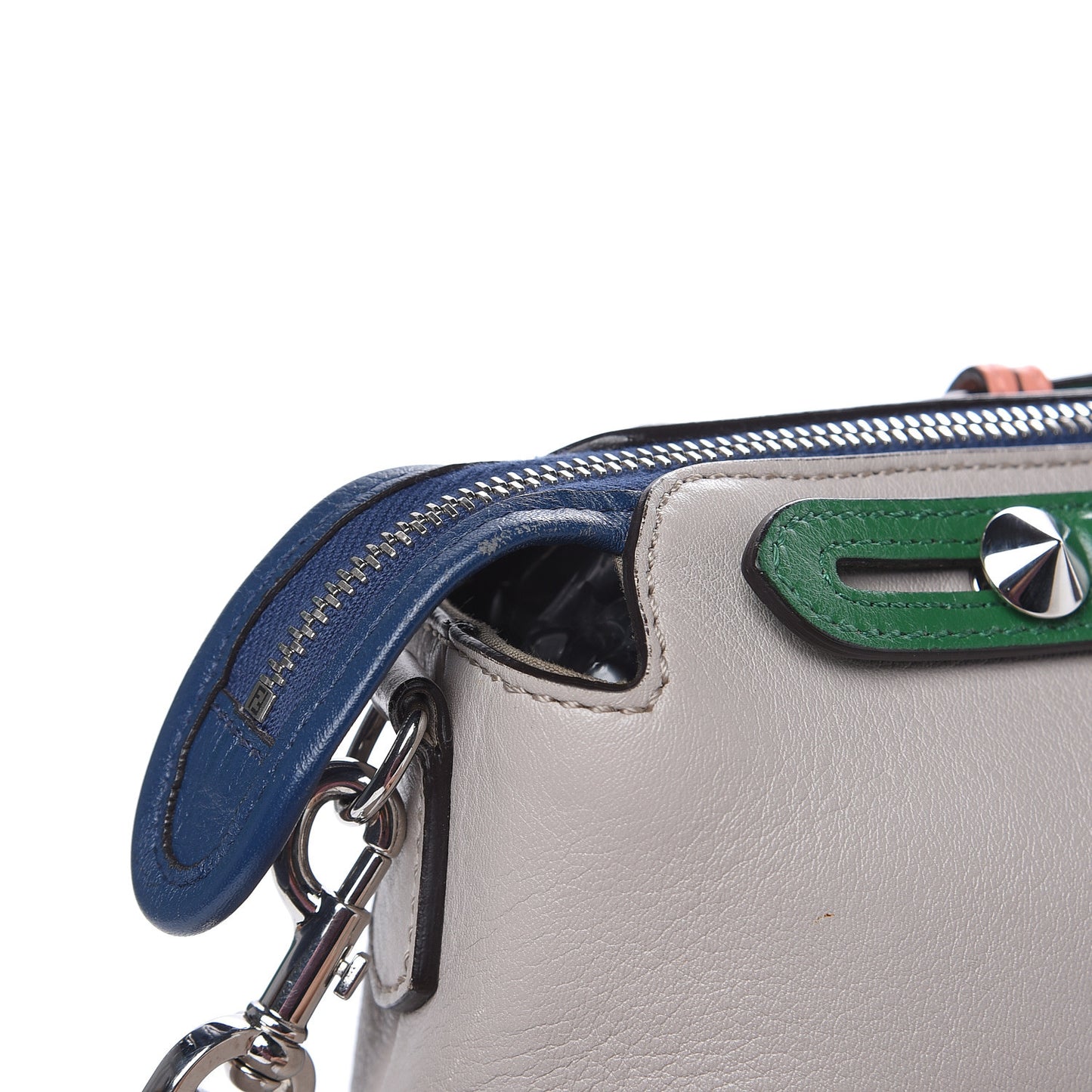 Vitello Dolce 4 Color Medium By The Way Boston Bag Grigio Polvere Emerald Multicolor