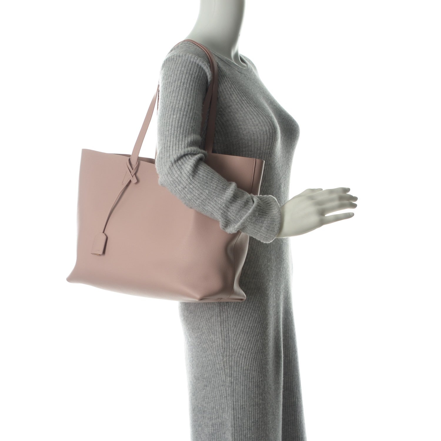 Saint Laurent Calfskin Large Shopping Tote Pale Blush 2 of 7