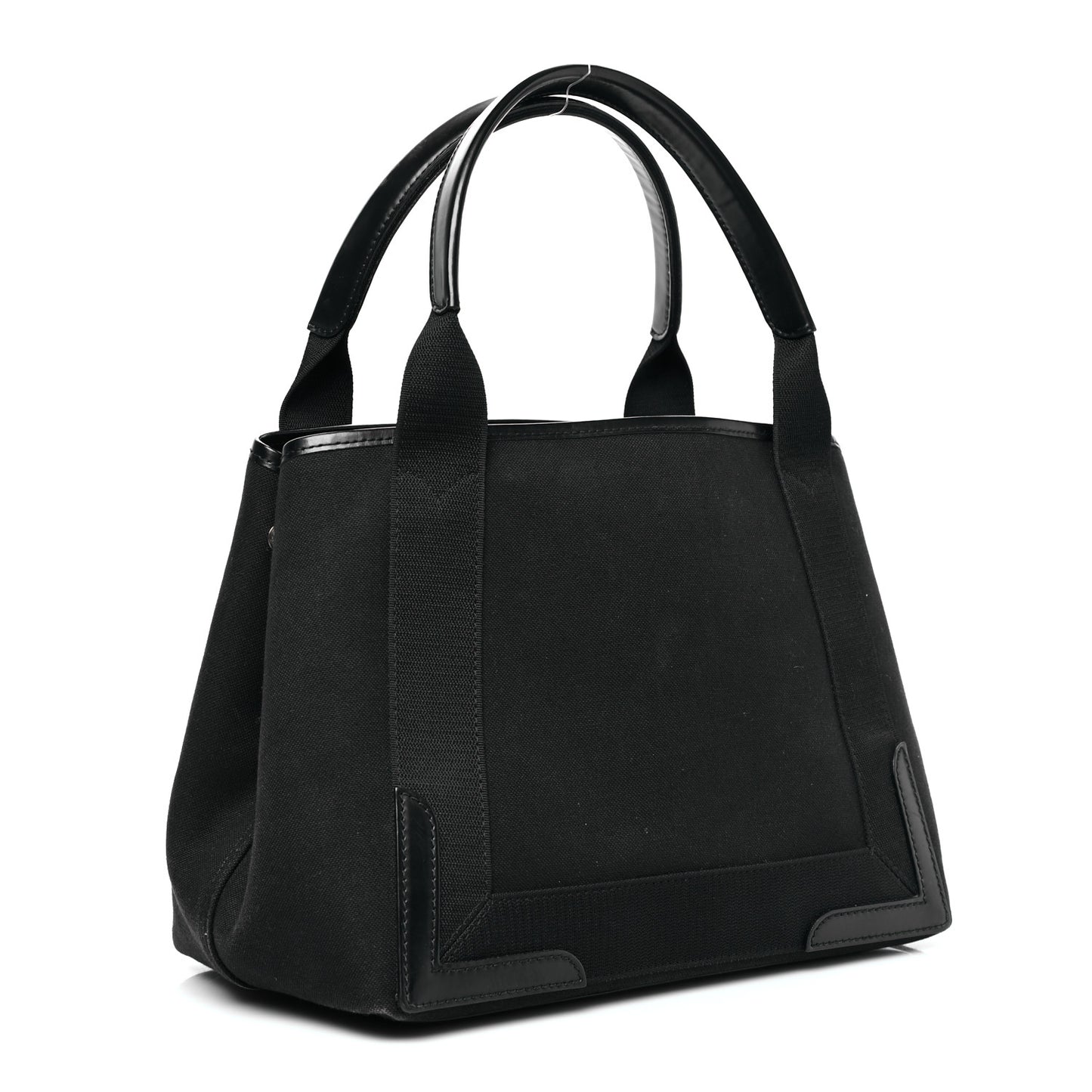 Cotton Canvas Calfskin S Navy Cabas Black